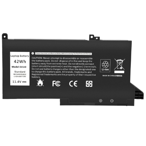 451-BBZL, DJ1JO replacement Laptop Battery for Dell Latitude 12 7000, Latitude 12 7280, 11.4v, 42wh, 6 cells