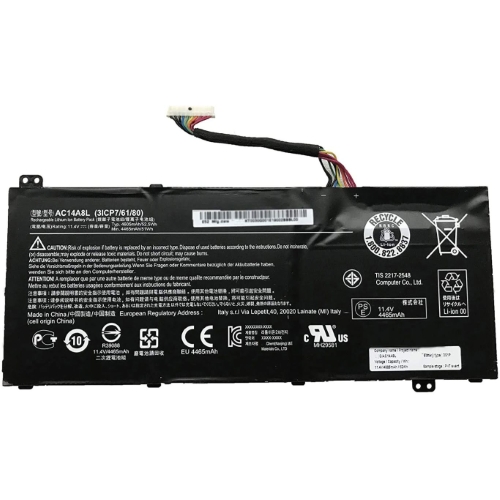 3ICP7/61/80, AC14A8L replacement Laptop Battery for Acer Aspire V Nitro Series, Aspire VN7-571G-50Z5, 11.4v, 52.5wh, 3 cells