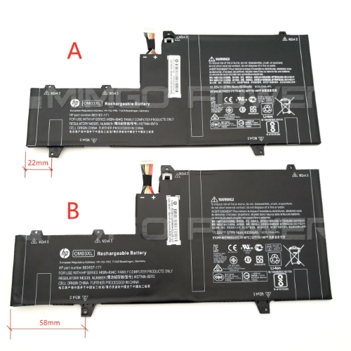 863167-1B1, 863176-171 replacement Laptop Battery for HP EliteBook X360 1030 G2 Series, 57wh, 11.55v