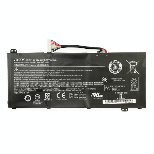 3ICP7/61/80, AC17A8M replacement Laptop Battery for Acer SF314-52-57EJ, SP314-52, 11.55v, 61.9wh