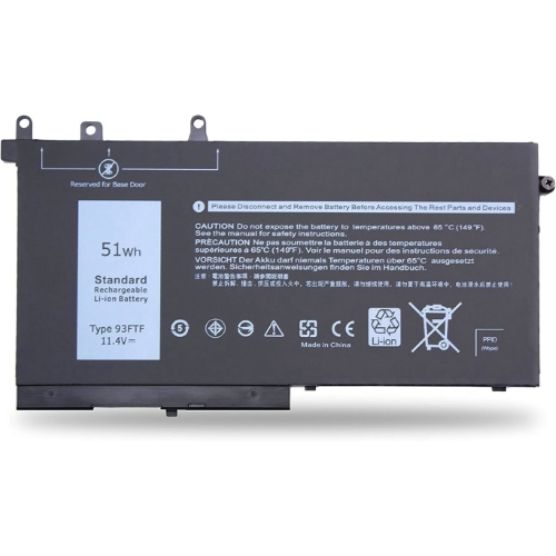 93FTF replacement Laptop Battery for Dell Latitude E5280 5280 Series, Latitude E5288 5288 Series, 11.4v, 51wh