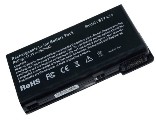 91NMS17LD4SU1, 91NMS17LF6SU1 replacement Laptop Battery for MSI A5000, A6000, 11.1V, 6600mAh, 9 cells