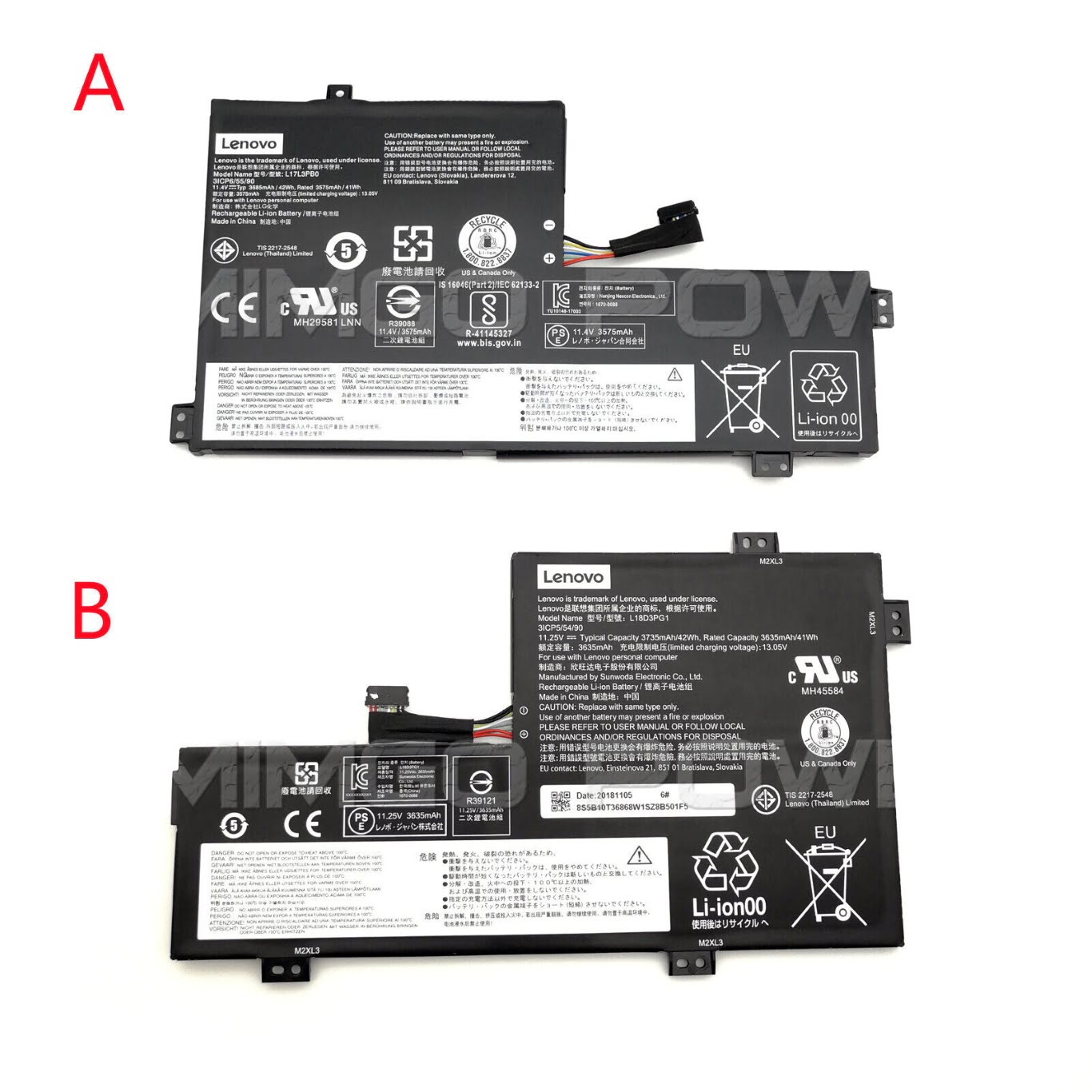 L17C3PG0, L17L3PG0 replacement Laptop Battery for Lenovo Chromebook 100E 1st Gen Series, Chromebook 100E 2nd Gen Series, 42wh, 3 cells, 11.25v / 11.4v