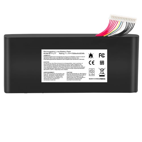 BP-1781-33/2500, BP-1781-33/2500S replacement Laptop Battery for MSI 2PE-022CN, 2QD-1019XCN, 9 cells, 11.1V, 7500mAh / 83.25Wh