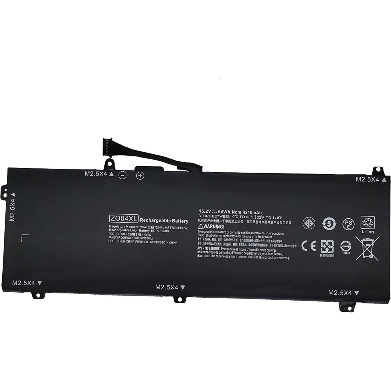 4ICP7/60/80, 808396-421 replacement Laptop Battery for HP Zbook Studio G3, ZBook Studio G3 Mobile Workstation, 15.2v, 64wh, 4 cells