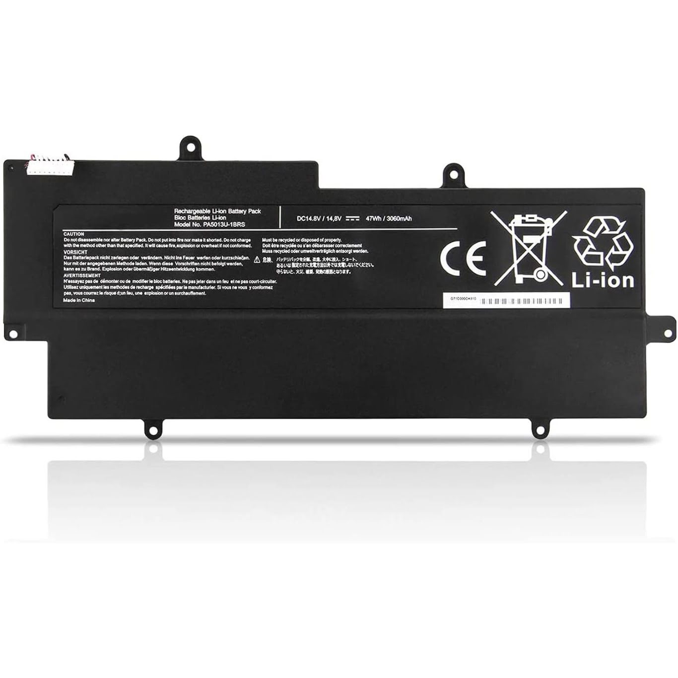 PA5013U-1BRS replacement Laptop Battery for Toshiba Portege Z830 Series, Portege Z835 Series, 4 cells, 14.8V, 3060mah/47wh