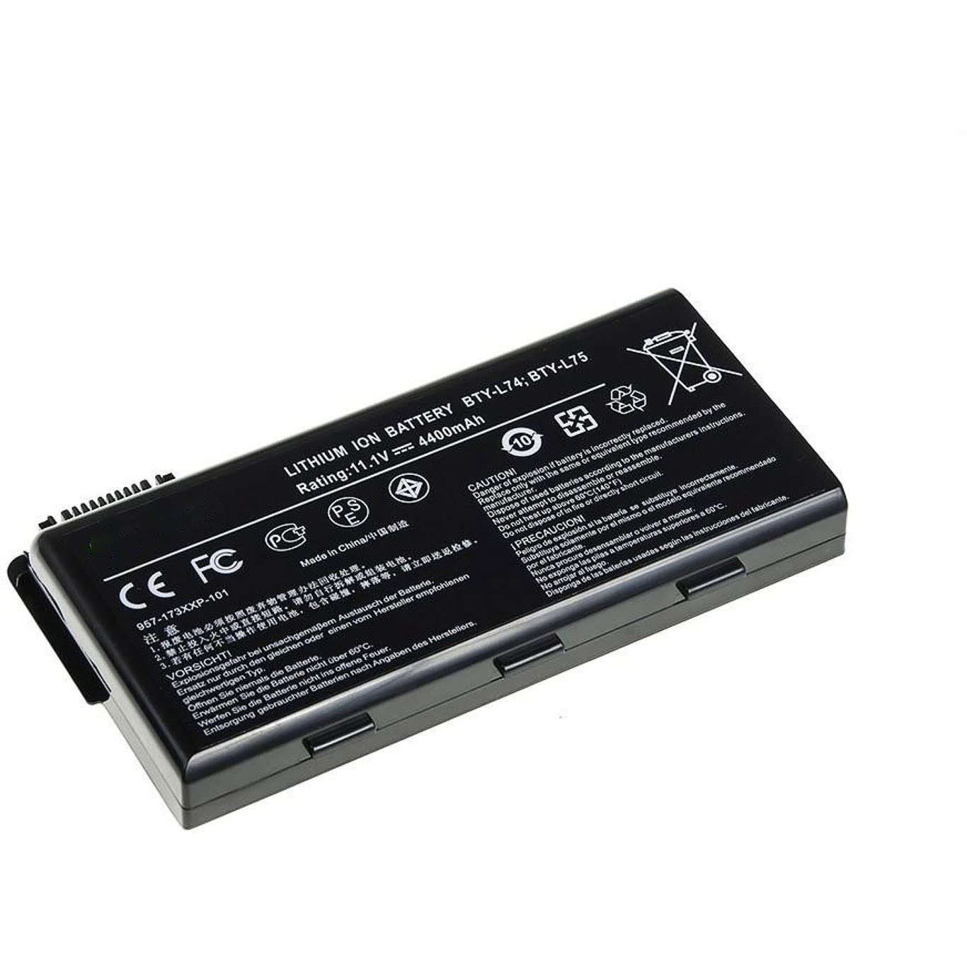 957-173XXP-101, 957-173XXP-102 replacement Laptop Battery for MSI A5000, A6000, 11.1V, 4400mAh, 6 cells