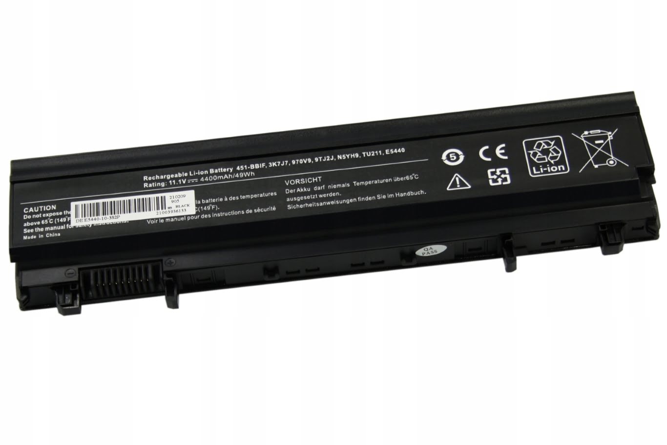 0K8HC, 1N9C0 replacement Laptop Battery for Dell Latitude 14 5000 Series, Latitude 15 5000 Series, 11.1V, 4400mAh, 6 cells