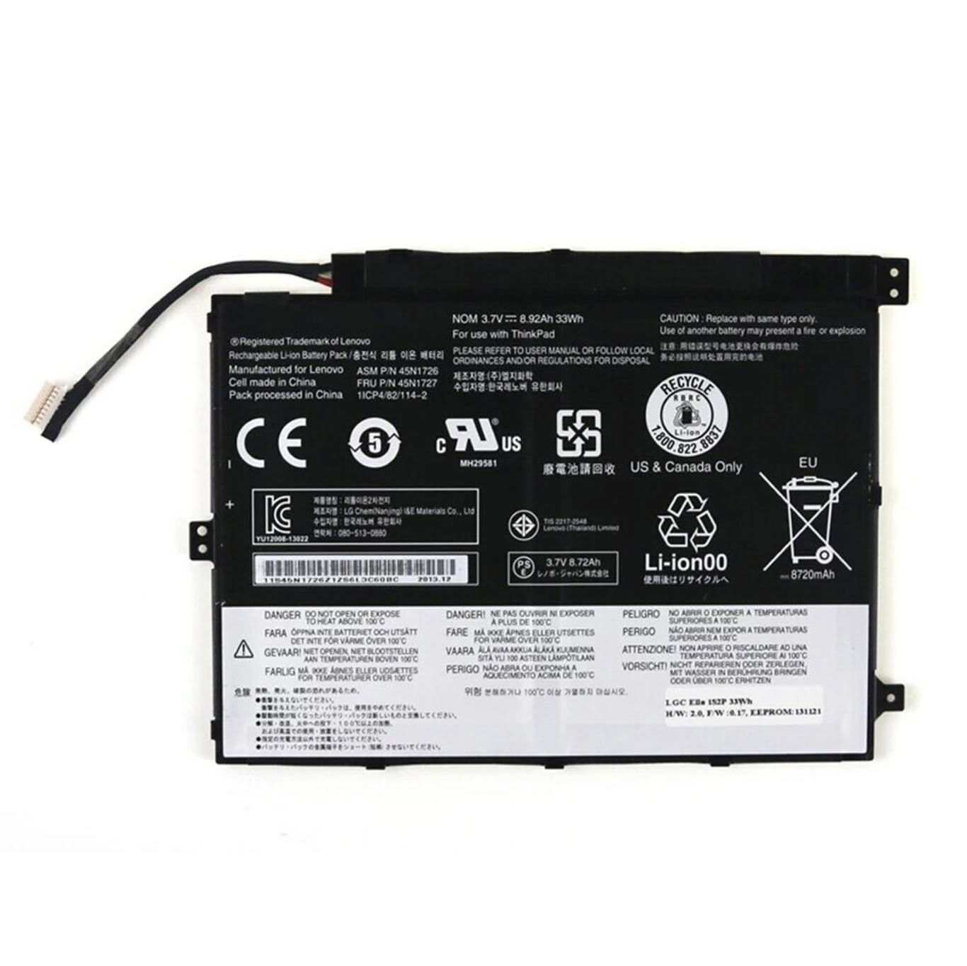 Lenovo 45n1726, 45n1727 Laptop Battery For Thinkpad 10 20c3-001qau, Thinkpad 10 20e3-0018au replacement