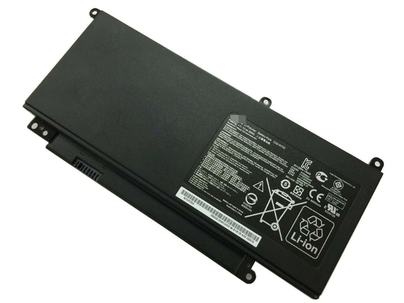 0B200-00400000, C32-N750 replacement Laptop Battery for Asus N750, N750J, 11.1V, 69wh