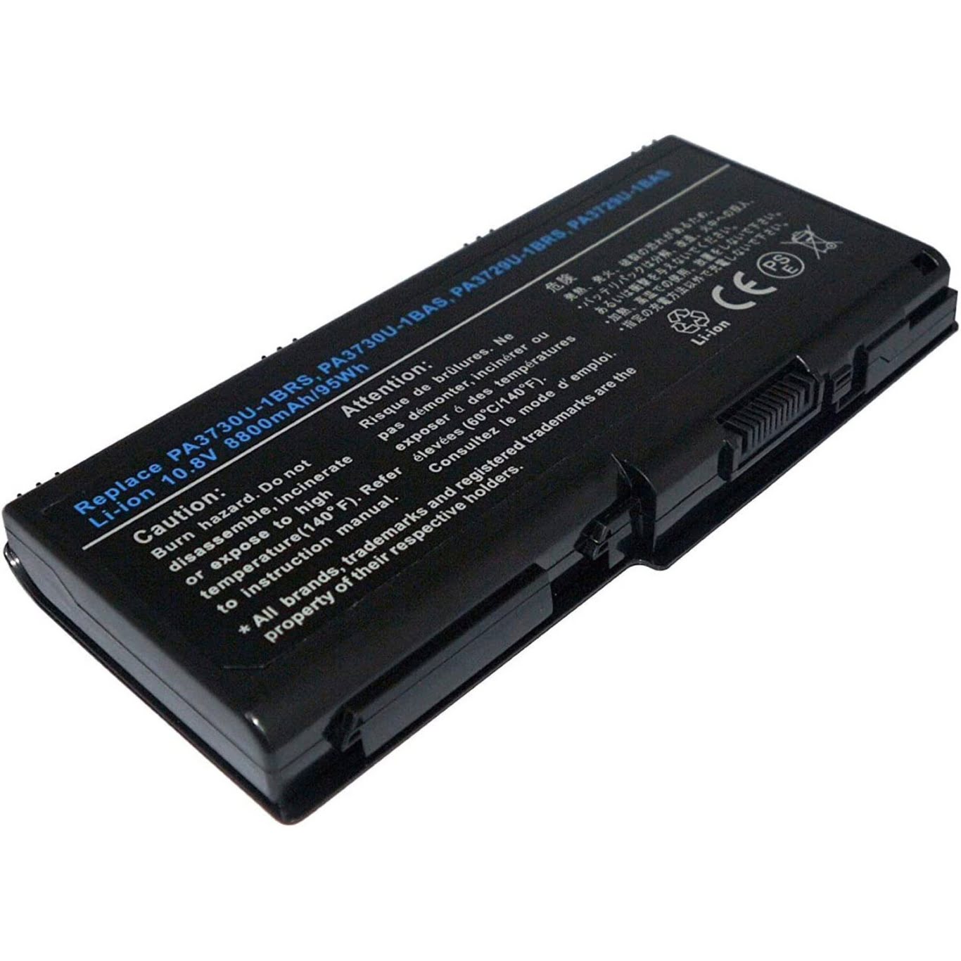 PA3729U-1BAS, PA3729U-1BRS replacement Laptop Battery for Toshiba Qosmio 90LW, Qosmio 97K, 10.8V, 8800mAh, 12 cells