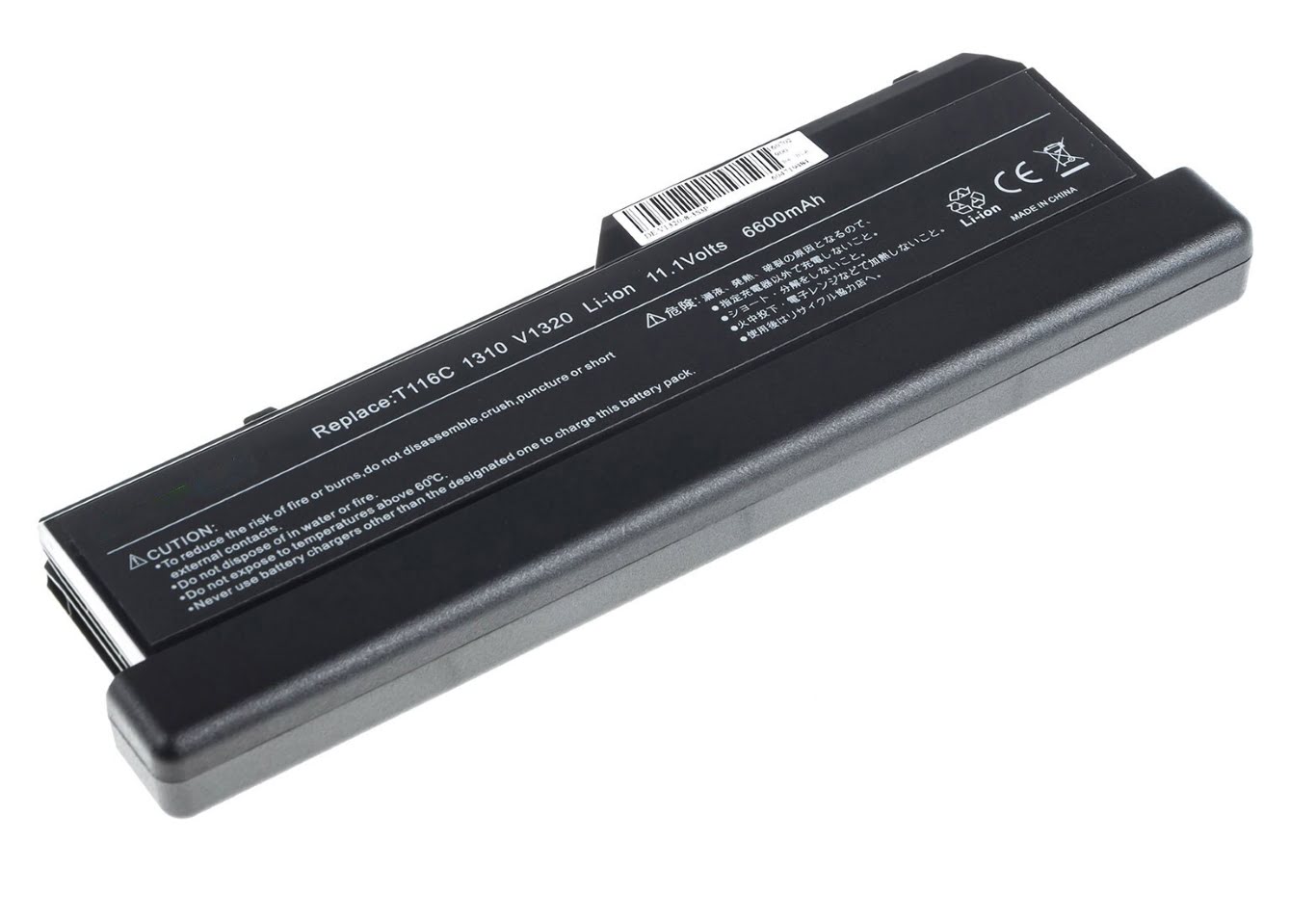 0K738H, 0N950C replacement Laptop Battery for Dell Vostro 1310, Vostro 1320, 9 cells, 11.1V, 6600mAh