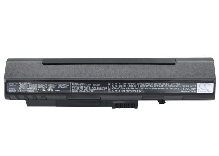 Acer 2006DJ2341,  4104A-AR58XB63 Laptop Batery for Aspire One 10.1   (Black),  Aspire One 8.9   (Black)