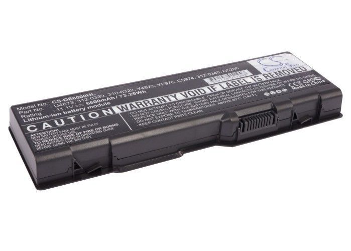 Dell 310-6321,  310-6322 Laptop Batery for Inspiron 6000,  Inspiron 9200