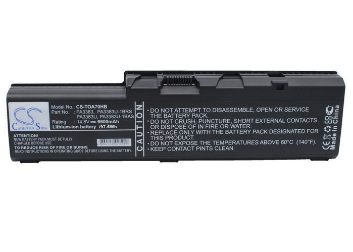 Toshiba PA3383,  PA3383U Laptop Batery for Satellite A70,  Satellite A70-S2362