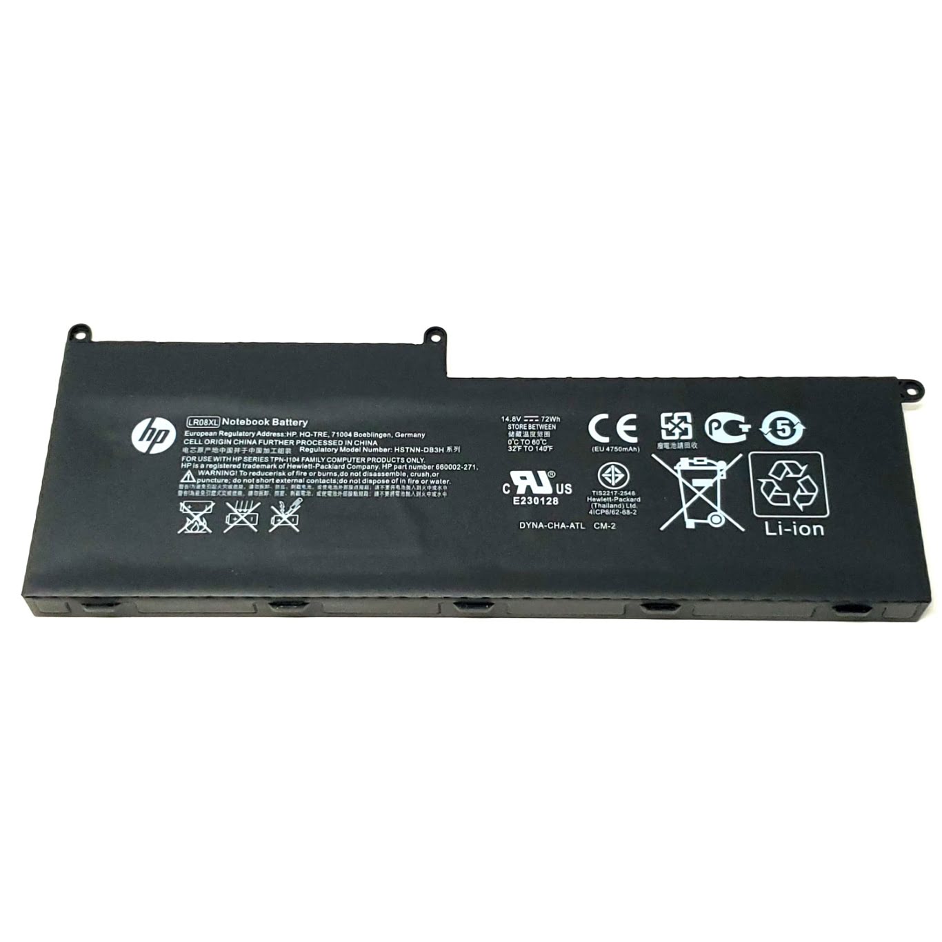 660002-271, 660002-541 replacement Laptop Battery for HP Envy 15-3000tx, Envy 15-3001tx, 14.8V, 72wh, 8 cells