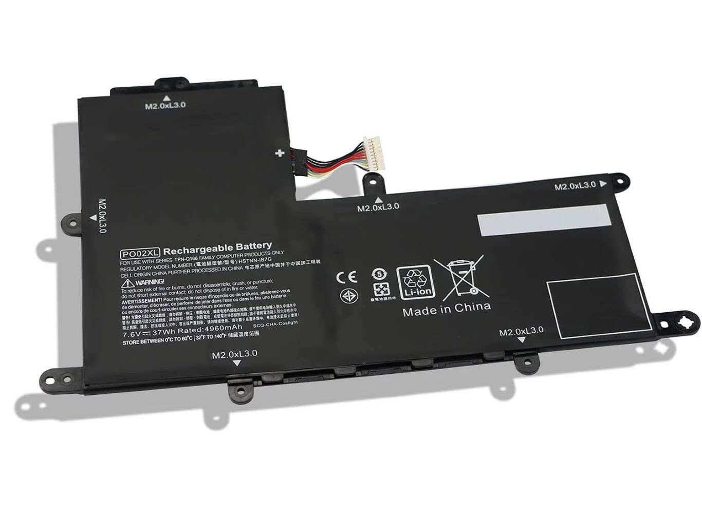 2ICP4-75/121, 823908-1C1 replacement Laptop Battery for HP Stream 11 Pro G2, Stream 11 Pro G3, 37wh, 7.6V