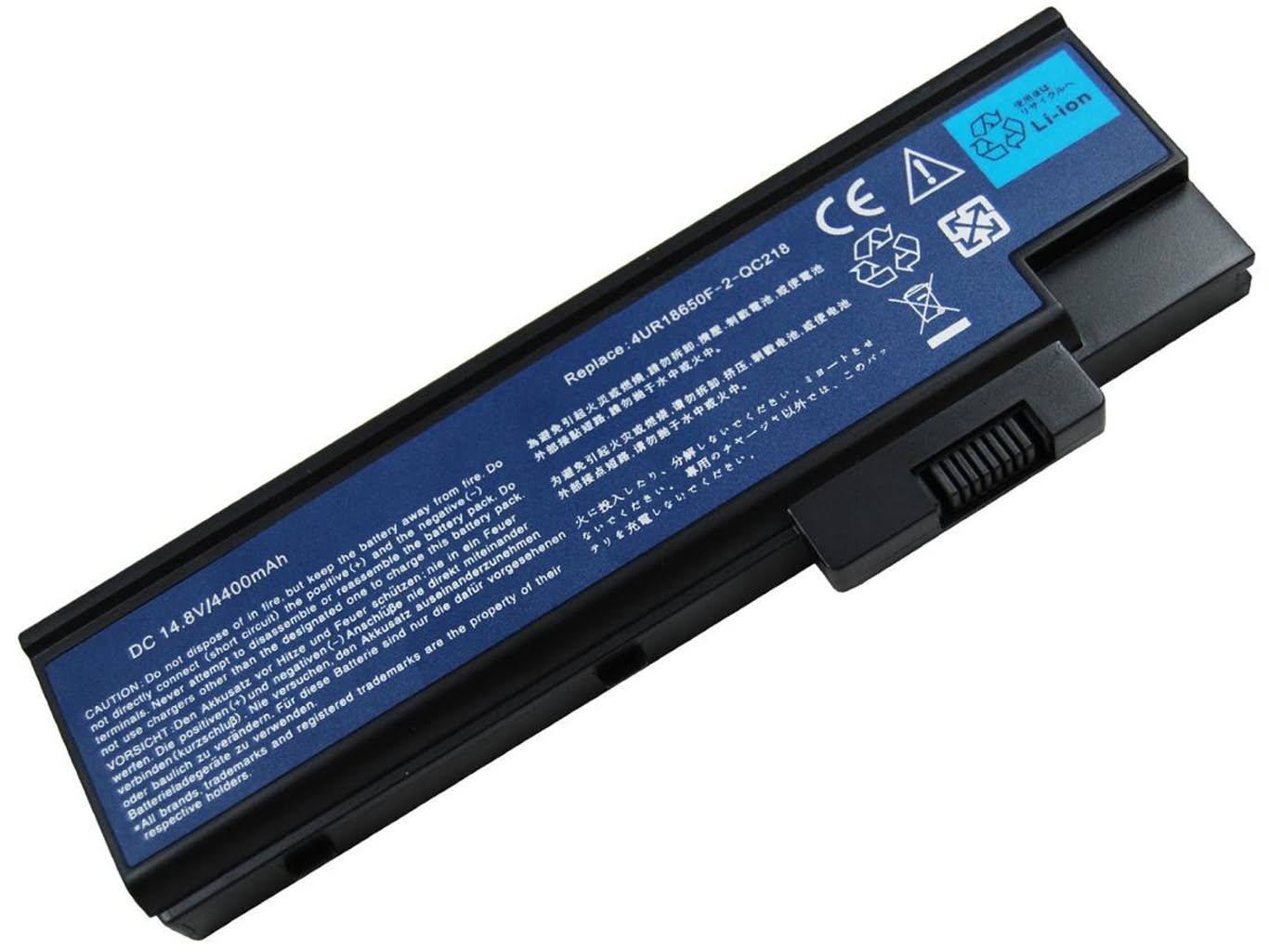 4UR18650F-2-QC218, BT.00803.014 replacement Laptop Battery for Acer Aspire 3660, Aspire 3661WLMi, 4400mah/65wh, 8 cells, 14.8V