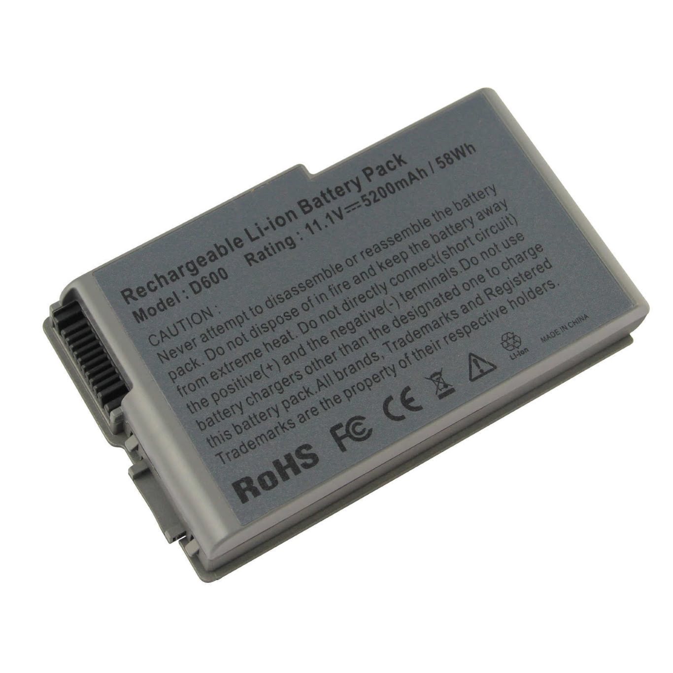 0R160, 0X217 replacement Laptop Battery for Dell D510 Burner, Inspiron 500m, 5200 Mah, 6 cells, 11.1 V