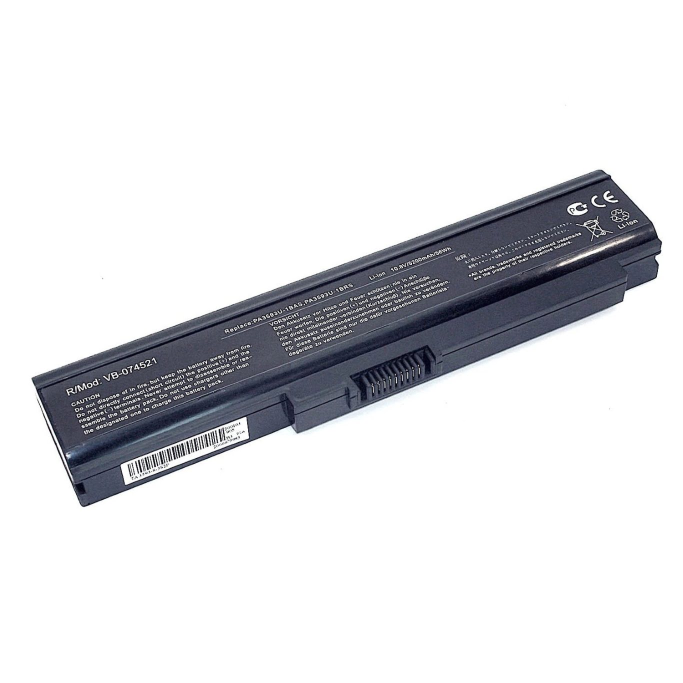 PA3593U, PA3593U-1BAS replacement Laptop Battery for Toshiba Dynabook CX/45C, Dynabook CX/45D, 6 cells, 10.8V, 4400mAh